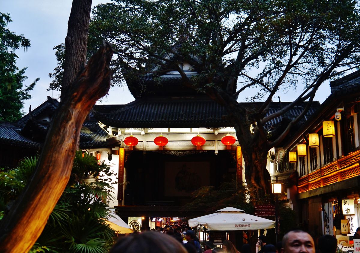 Jinli Street, the reconstructed old quarter in Chengdu