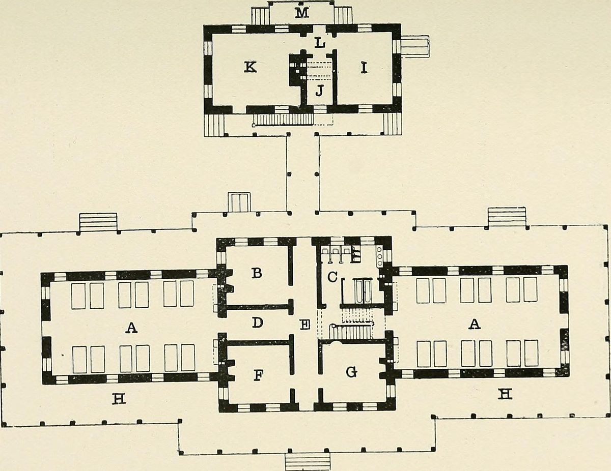 A hospital corridor and ward in China