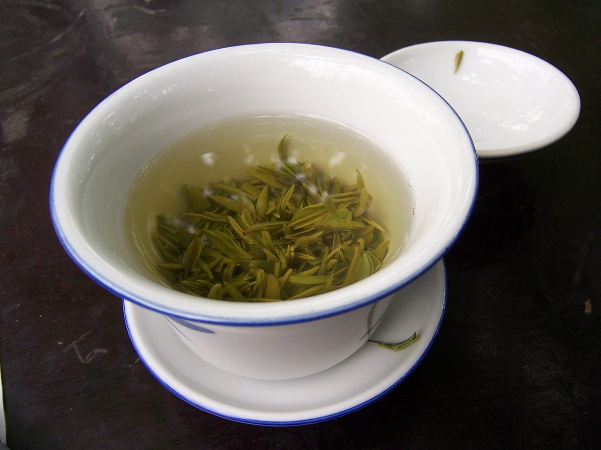 Chinese green tea leaves, the classic Chinese gift