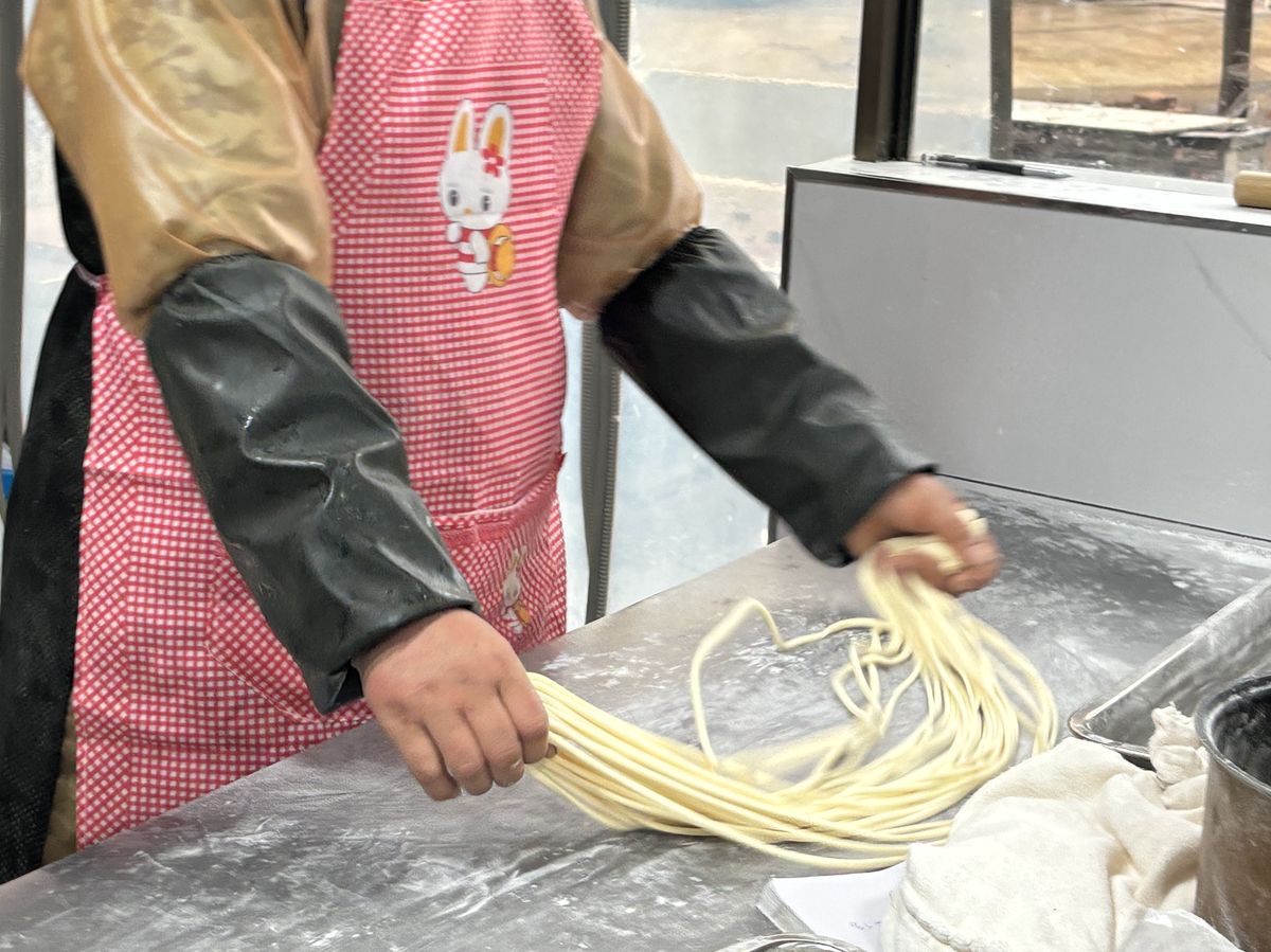 A bowl of hand-pulled Lanzhou beef noodles