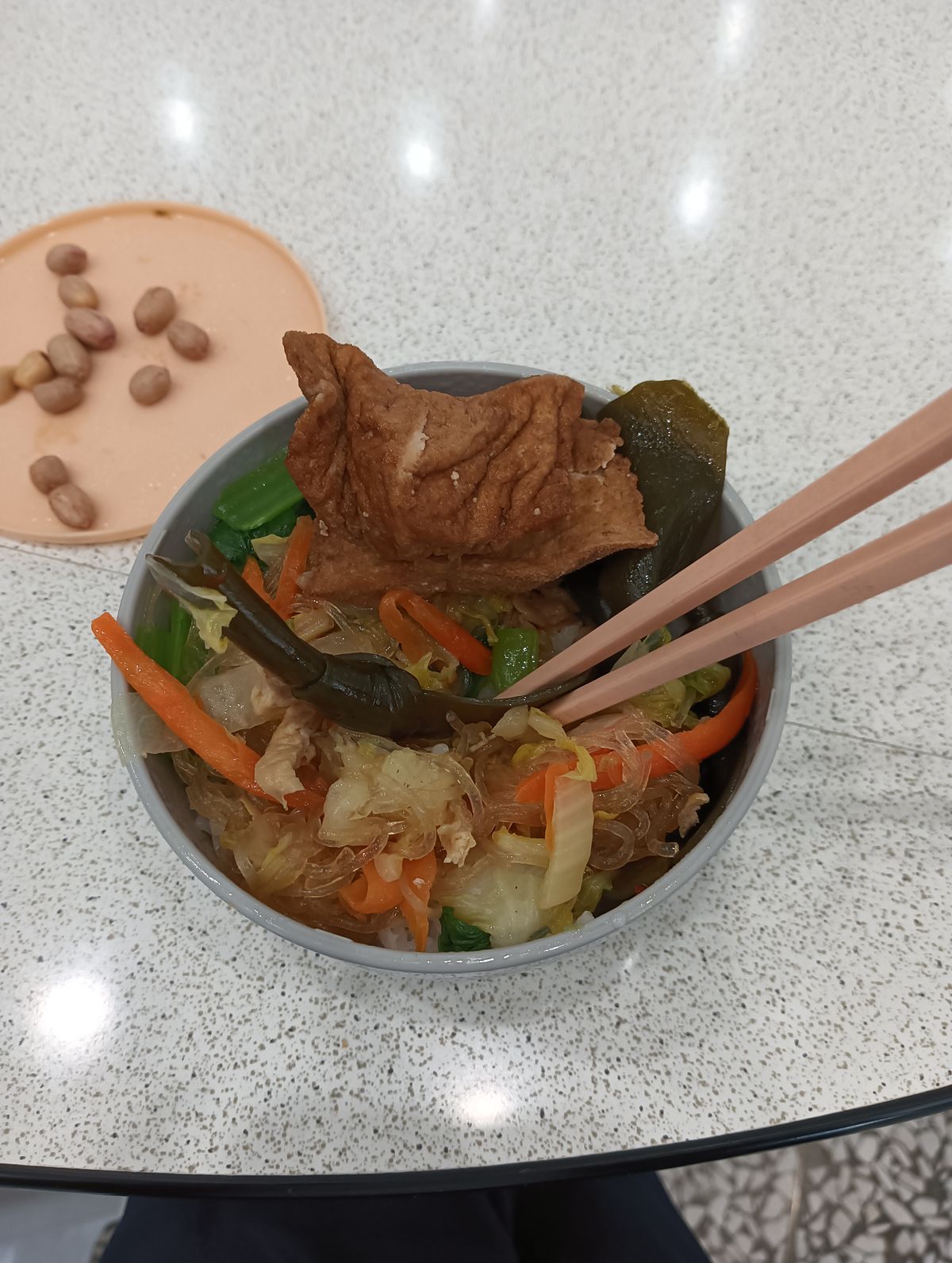 A spread of Buddhist vegetarian cuisine