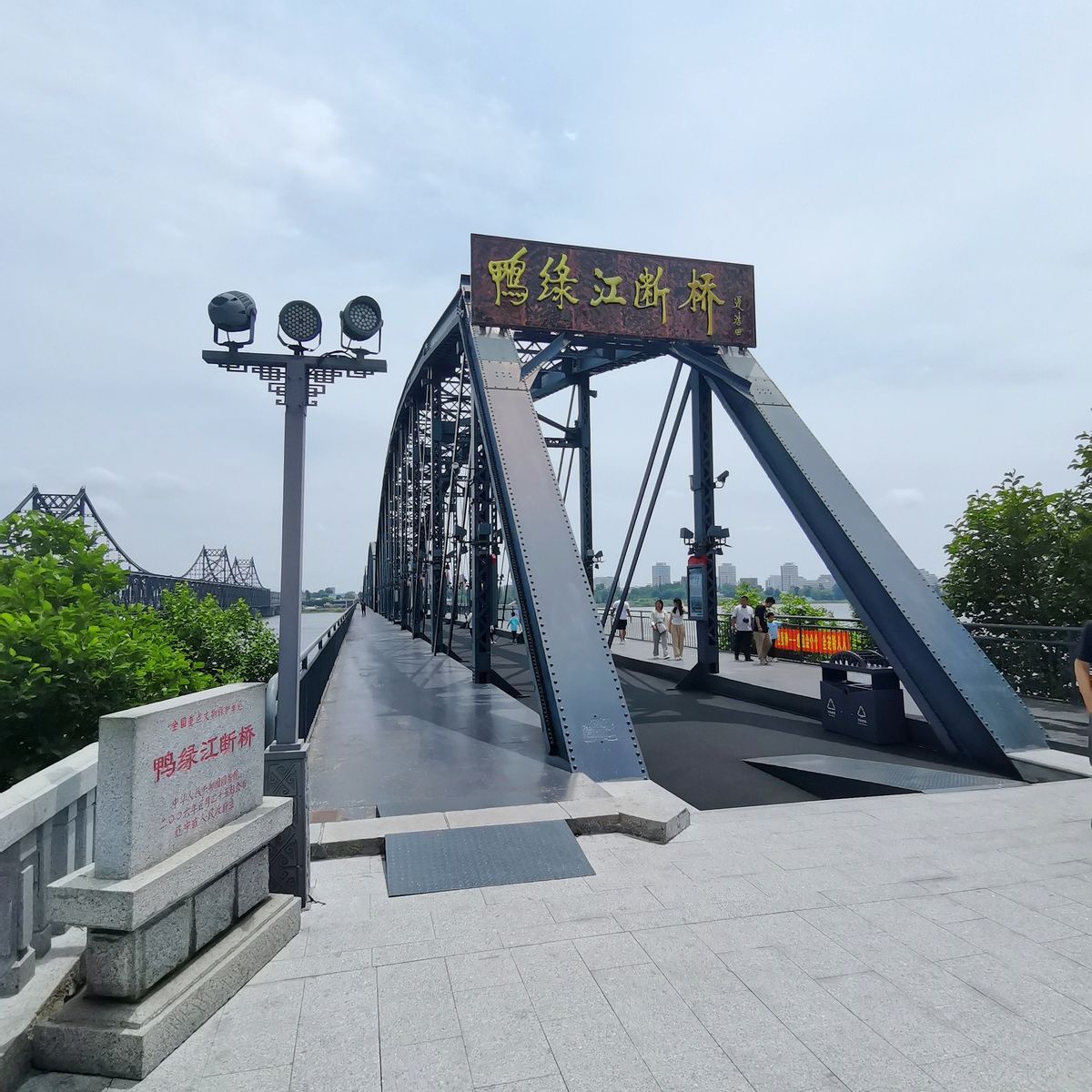 The Yalu River at Dandong, the border between China and North Korea