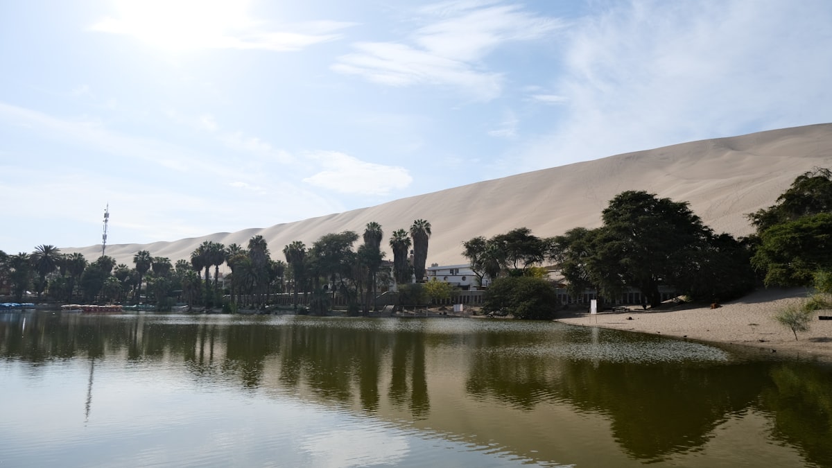 Crescent Lake in the Singing Sand Dunes, Dunhuang