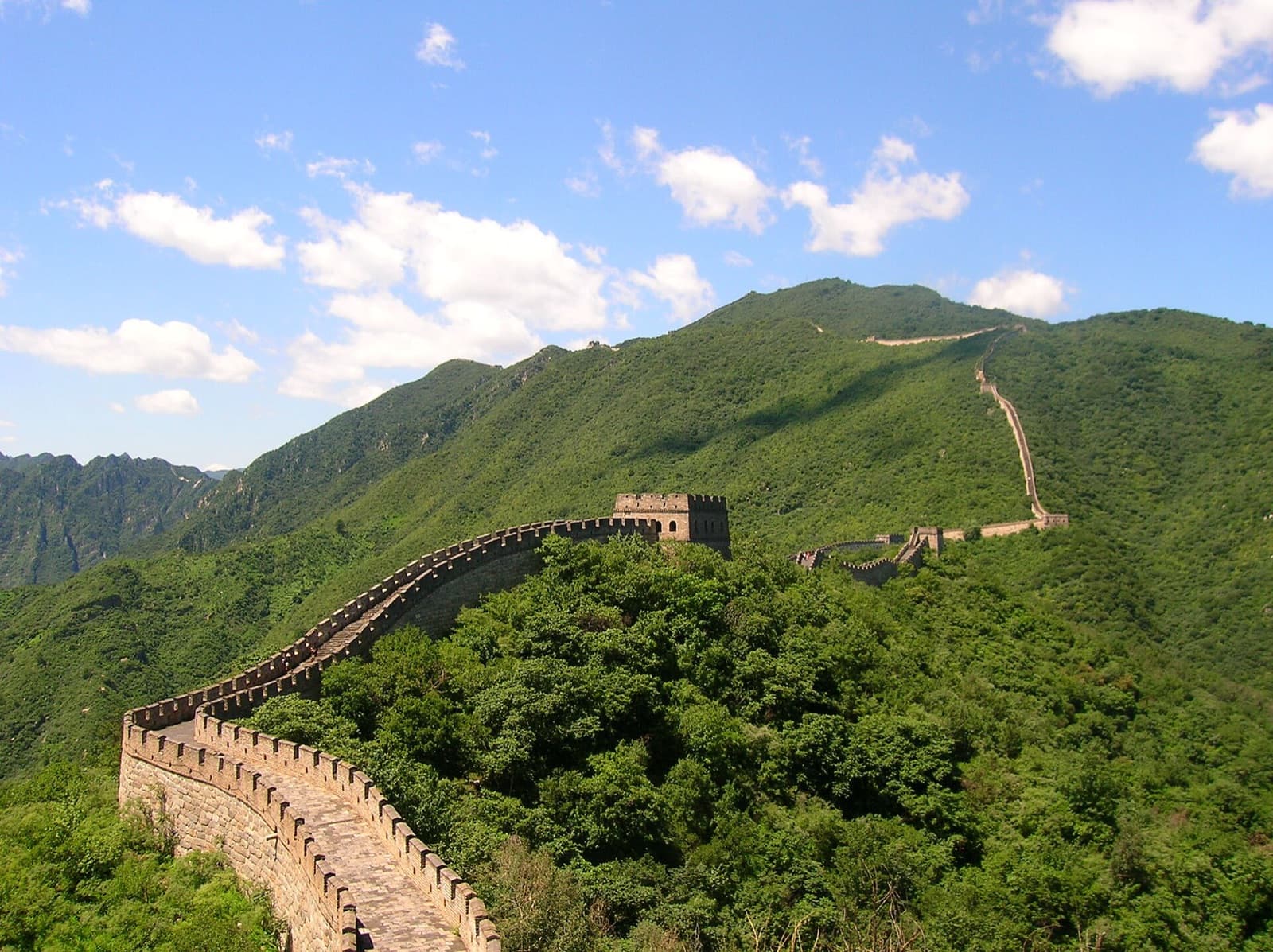The Mutianyu section of the Great Wall of China