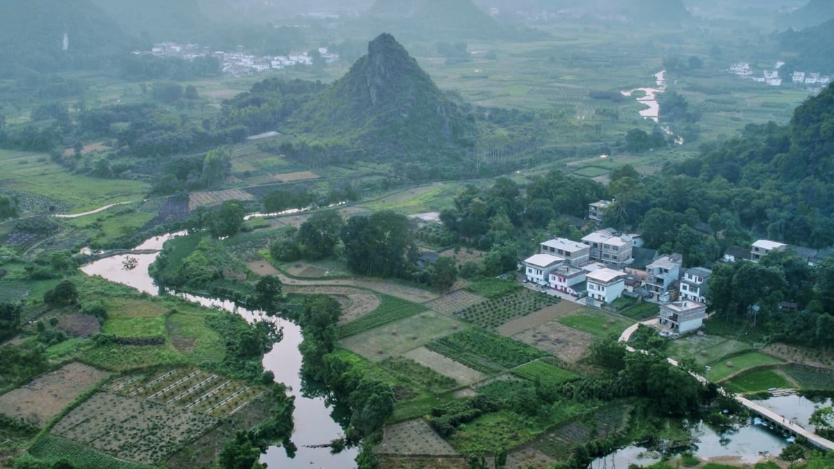 Karst limestone peaks on the Li River, Guilin