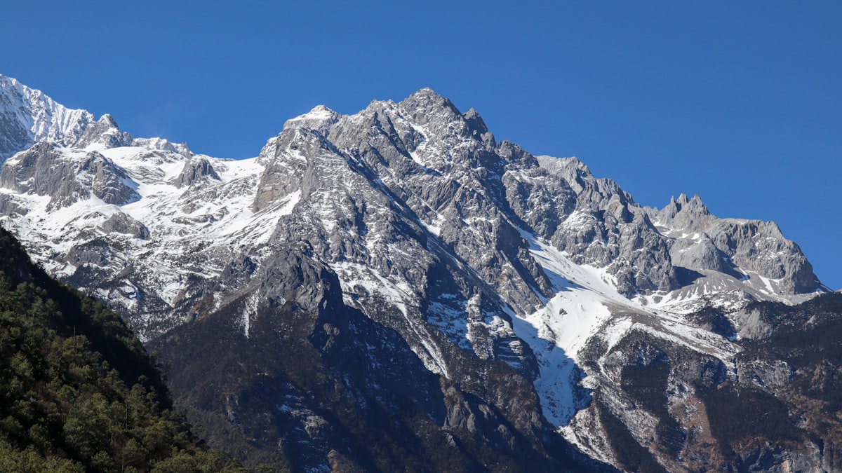 Jade Dragon Snow Mountain across the gorge