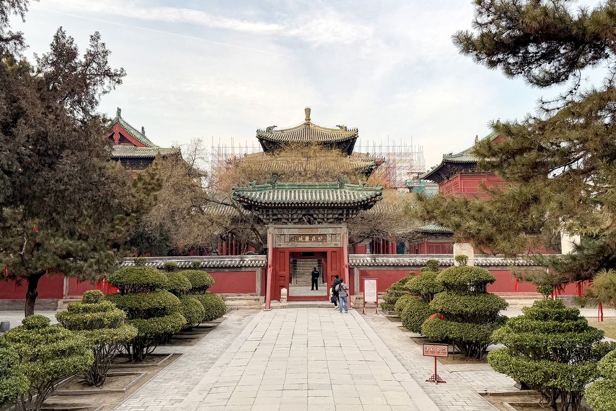 The Longxing Temple’s great pavilions in Zhengding, near Shijiazhuang
