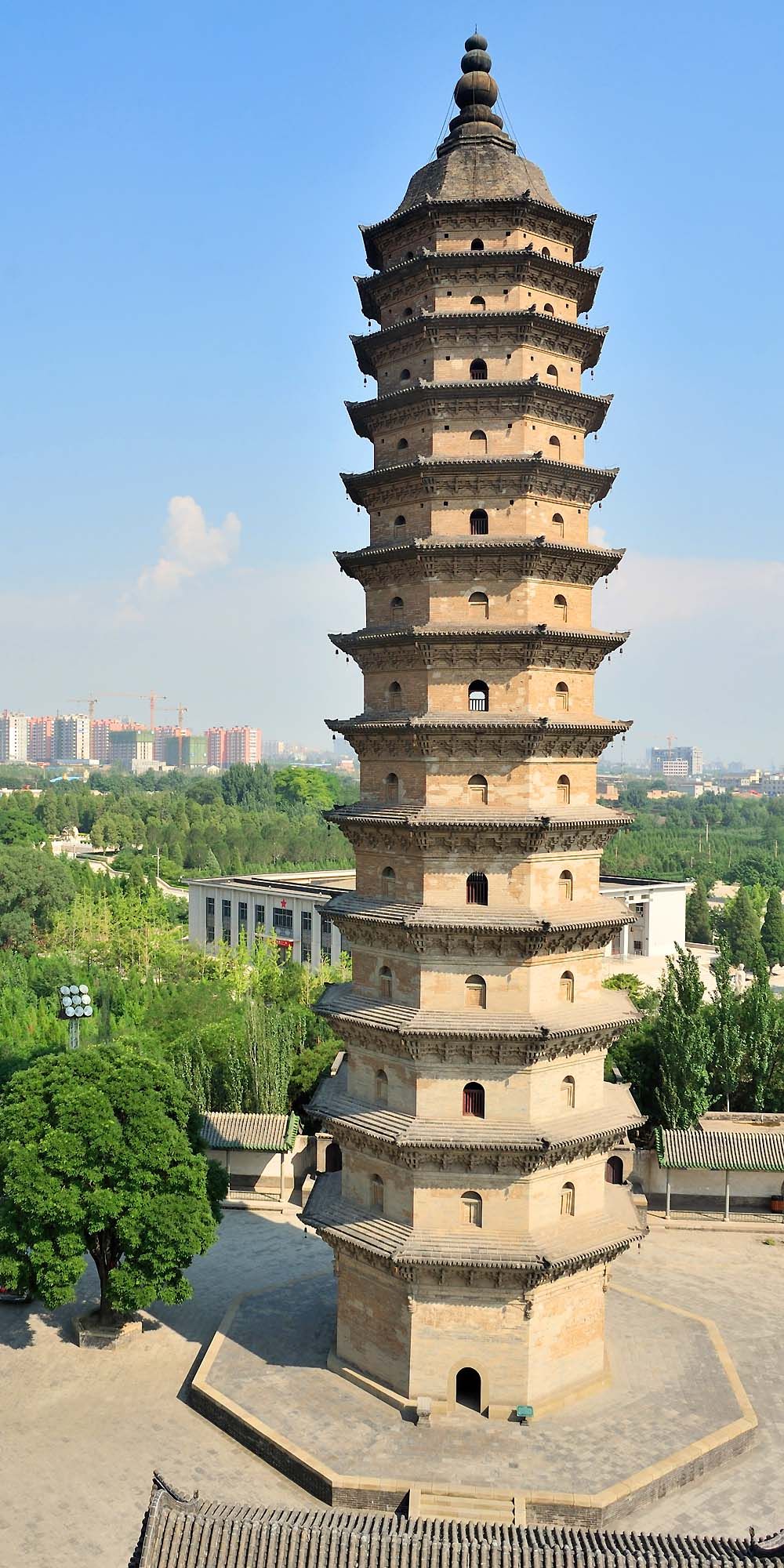 The twin Ming pagodas of Yongzuo Temple, the symbol of Taiyuan
