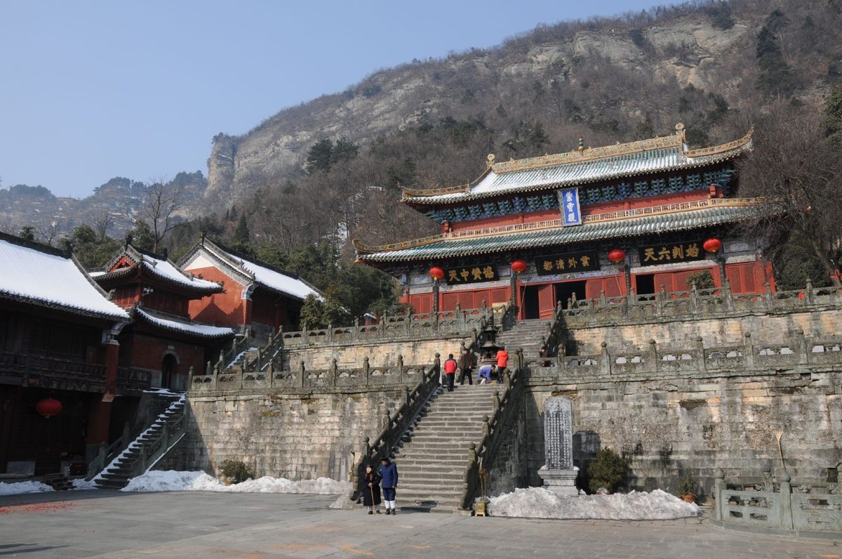 The halls of the Purple Cloud Temple, the largest ancient complex in Wudang