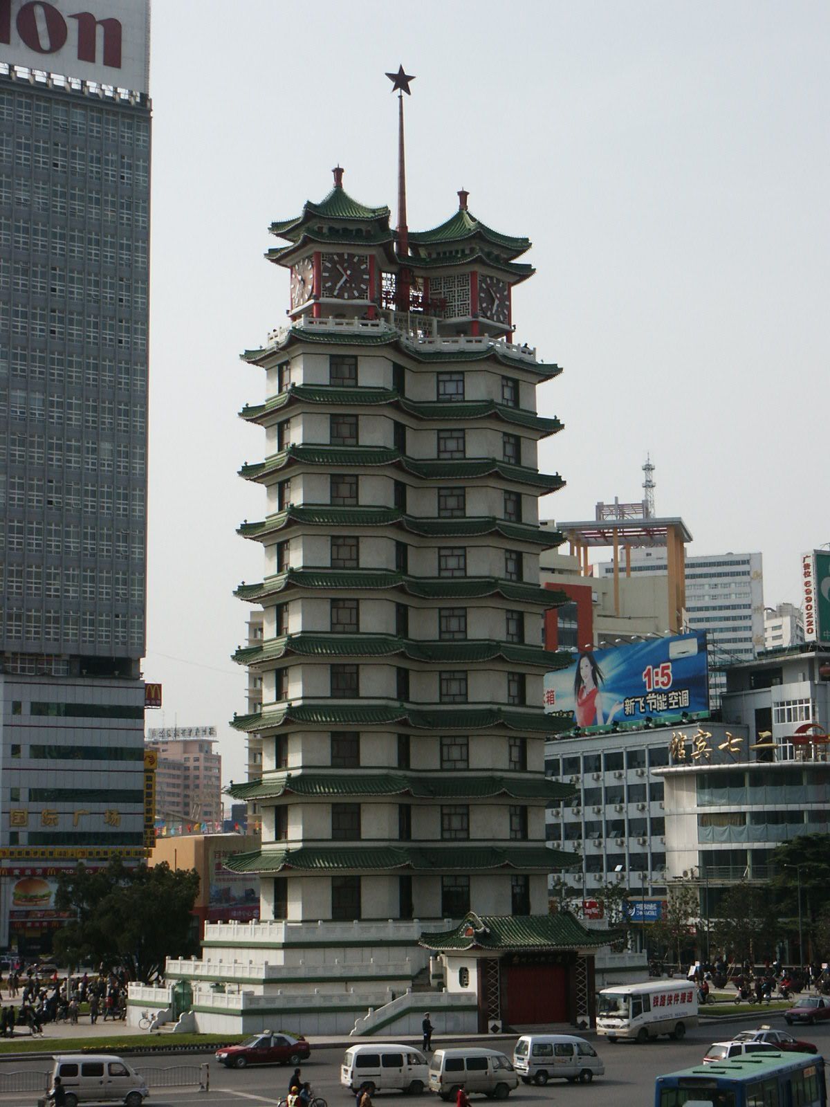 The Erqi Memorial Tower, the twin-towered symbol of modern Zhengzhou